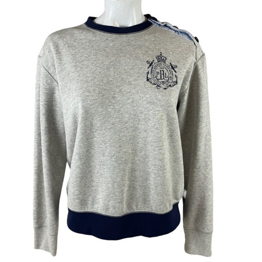 Polo Ralph Lauren Soft Sweatshirt Women’s Medium Grey Heather Crew Neck 17